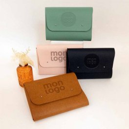 POCHETTE PUBLICITAIRE EN CUIR RECYCLE 'ELENA'