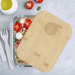 LUNCH BOX PERSONNALISABLE EN VERRE ET BAMBOU 'LASI' 