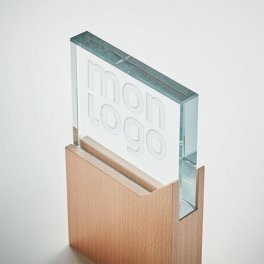 TROPHÉE PERSONNALISABLE EN VERRE ET BOIS 'KAYNE'