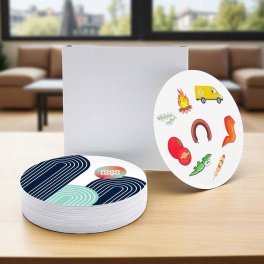 JEU CARTES RONDES PERSONNALISABLE 'DOOWY'
