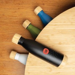 BOUTEILLE ISOTHERME PERSONNALISÉE 520 ML BAMBOU 'NOIBAM'