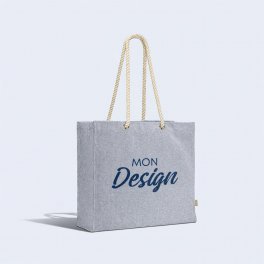 SAC DE PLAGE EN COTON RECYCLE PERSONNALISABLE 'BAYSIDE'