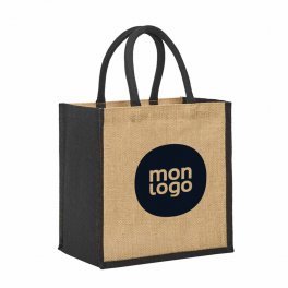 SAC EN JUTE PERSONNALISABLE SOUFFLET COLORE 'FALI'