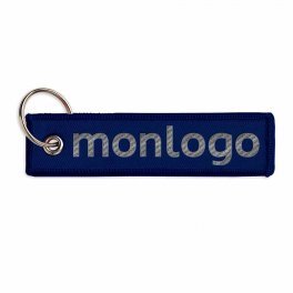 PORTE CLÉS PUBLICITAIRE BRODÉ 'WING' 13x3CM