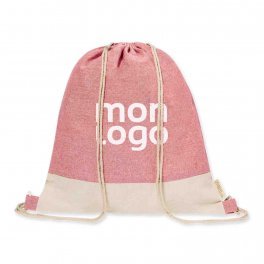 SAC A DOS CORDELETTE RECYCLE PERSONNALISABLE 'FORCOLA'