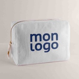 TROUSSE DE TOILETTE COTON PERSONNALISABLE 'WAFFLYT'