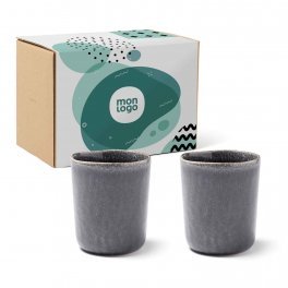 SET DE 2 TASSES EN GRES PERSONNALISABLE 'HORUNA'