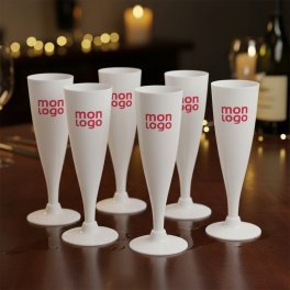 PACK 6 FLUTES REUTILISABLES PERSONNALISABLE 'PACKFLU'
