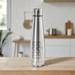 BOUTEILLE PUBLICITAIRE EN ACIER RECYCLE 600ML 'POIRY'