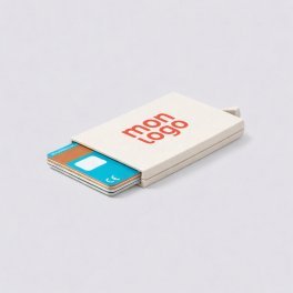 PORTE CARTES PAILLE DE BLE PERSONNALISE 'BANKIX BLE'