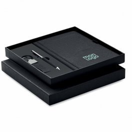 COFFRET CARNET STYLO PORTE CLE PERSONNALISABLE SCRIBI'