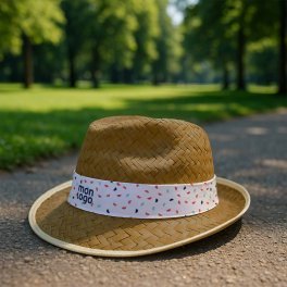 CHAPEAU PERSONNALISABLE 'BRAZ KIDS PAILLE FONCEE EU'