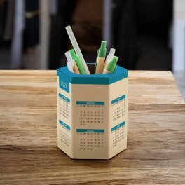 POT A CRAYONS CALENDRIER PERSONNALISABLE 'ECOPOT DATE'