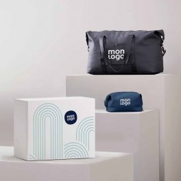 PACK PERSONNALISE SAC DE VOYAGE ET TROUSSE DE TOILETTE 'GOZI'