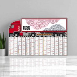GRAND CALENDRIER BANCAIRE PERSONNALISE 'CAMION'