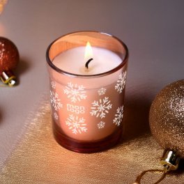 BOUGIE PARFUMEE EN VERRE PERSONNALISABLE 'COSYO NOEL'