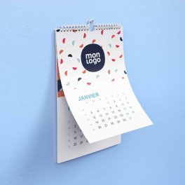 CALENDRIER MURAL A SPIRALES PERSONNALISABLE 'ALMANA'