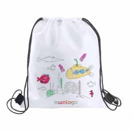 SAC A COLORIER PERSONNALISABLE 'KIDBAG CORDE'