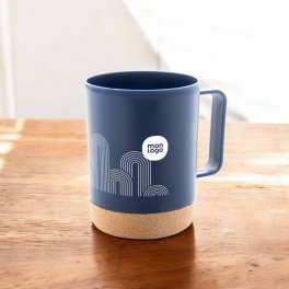 MUG EN PLASTIQUE ET LIEGE 400ML PERSONNALISABLE 'HINDA'