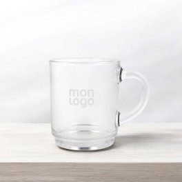 MUG EN VERRE PERSONNALISE 260ML 'SENSA MIF'