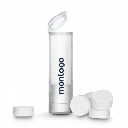 TUBE PERSONNALISABLE 8 LINGETTES COMPRESSÉES 'TEMIZ'