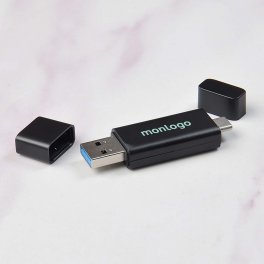 CLE USB DOUBLE MIF 3.0 PERSONNALISABLE 'MACLY' 8GO A 32GO