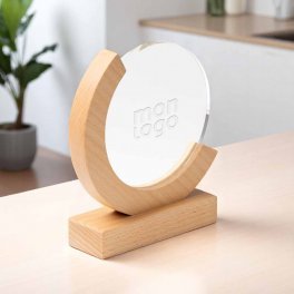 TROPHEE PERSONNALISE EN VERRE ET BOIS 'KAYNA GLOBE'