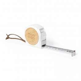 METRE RUBAN BAMBOU PERSONNALISABLE 'MESURIO BLANC'