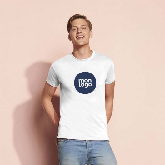 TEE SHIRT BLANC PUBLICITAIRE HOMME 'REGENT' 150 GR/M²