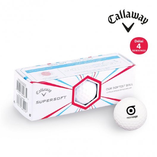 LOT DE 3 BALLES DE GOLF SUPERSOFT PUBLICITAIRE 'CALLAWAY'