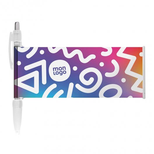 STYLO PUBLICITAIRE AVEC BANNIERE DEROULANTE 'SCROLL'
