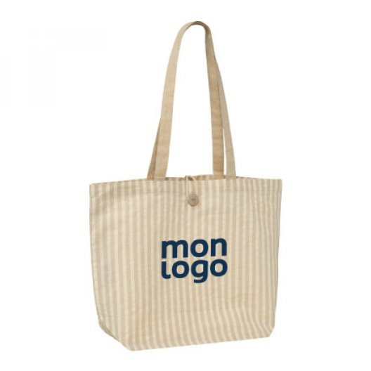 SAC DE PLAGE PUBLICITAIRE EN COTON 'MYKONOS'