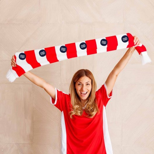 ÉCHARPE PERSONNALISABLE DE SUPPORTER TISSÉE 'OLYMPIQUE'