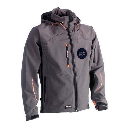 VESTE PERSONNALISABLE SOFTSHELL À CAPUCHE HEROCK® 'SEAN'