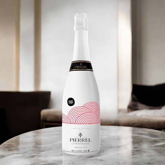 BOUTEILLE DE CHAMPAGNE PERSONNALISÉ PIERREL® 75 CL 'PETILLE'