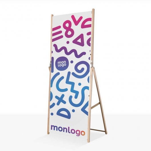 BANNER CHEVALET EN BOIS PUBLICITAIRE 'REKI'