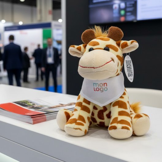 PELUCHE GIRAFE PERSONNALISABLE 'MANNY BANDANA'