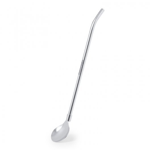 PAILLE AVEC AGITATEUR EN ACIER PERSONNALISABLE 'ZOUPO'