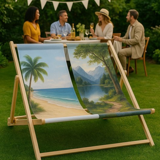 CHILIENNE PUBLICITAIRE AVEC DOUBLE TOILE 'DOBLO'