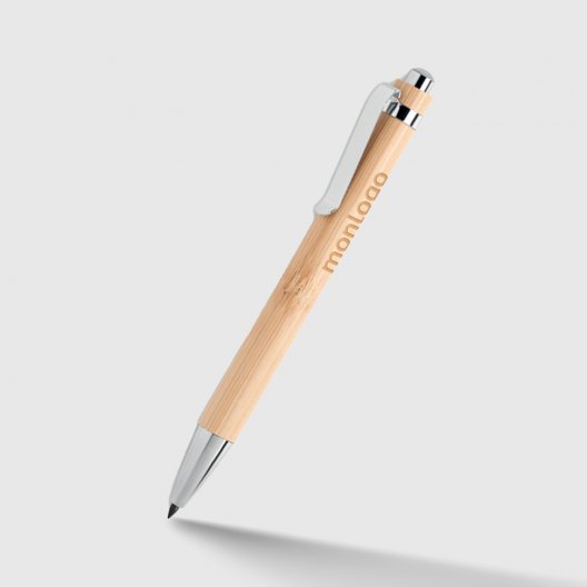 STYLO PUBLICITAIRE EN BAMBOU ÉTERNEL 'MANZANA' 