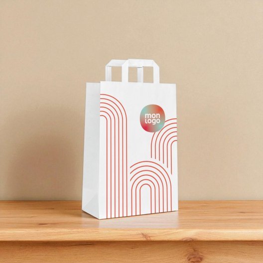 SAC KRAFT PERSONNALISE GRANDE QUANTITE 'BLANPA 23X10X33'