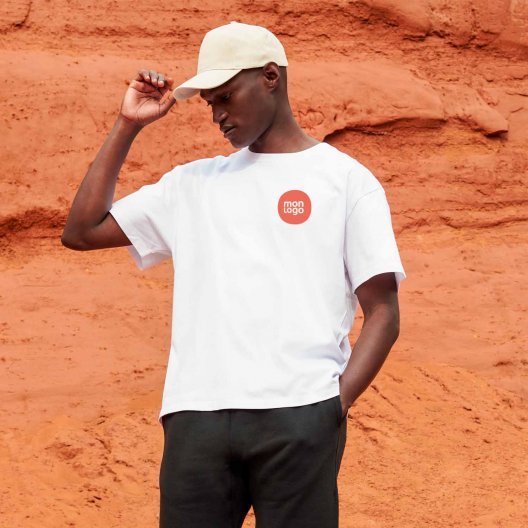 TEE SHIRT OVERSIZE PERSONNALISÉ MIXTE 220 GR/M² BLANC 'LEGACY'