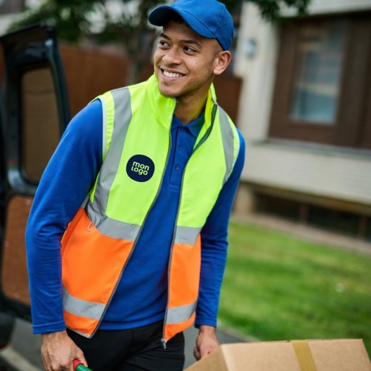 BODYWARMER HAUTE VISIBILITE PERSONNALISABLE 'PRO FULL ZIP'