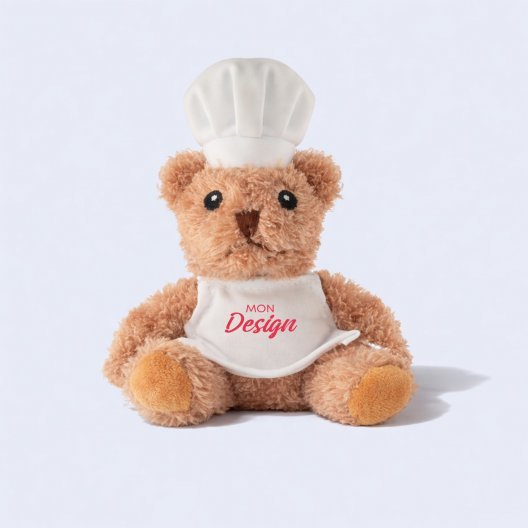 PELUCHE OURSON PERSONNALISABLE 'TEDDY CUISINIER'