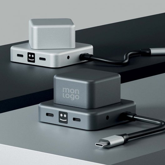 HUB PERSONNALISABLE 7 EN 1 EN ALU RECYCLE GRS 'CUBBI'