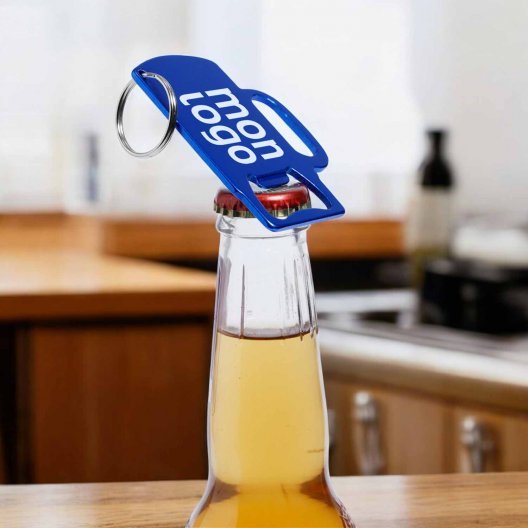 PORTE CLE DECAPSULEUR ALU RECYCLE PERSONNALISE 'PLAKI DRINK'