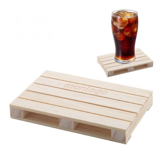 SOUS BOCK PERSONNALISABLE PALETTE EN BOIS 'PUCK'