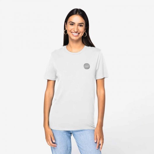 TEE SHIRT MIXTE PERSONNALISABLE 180G 'LIGNAGE BLANC'
