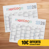 MINI CALENDRIER BANCAIRE PUBLICITAIRE RIGIDE 27x20,8CM 'CALENDY'