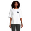 TEE SHIRTPERSONNALISABLE OVERSIZE BLANC FEMME 'BOXY'